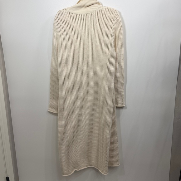 Anthropologie Pilcro Long Sleeve Open Stitch Duster Sweater cream color medium - Picture 9 of 9